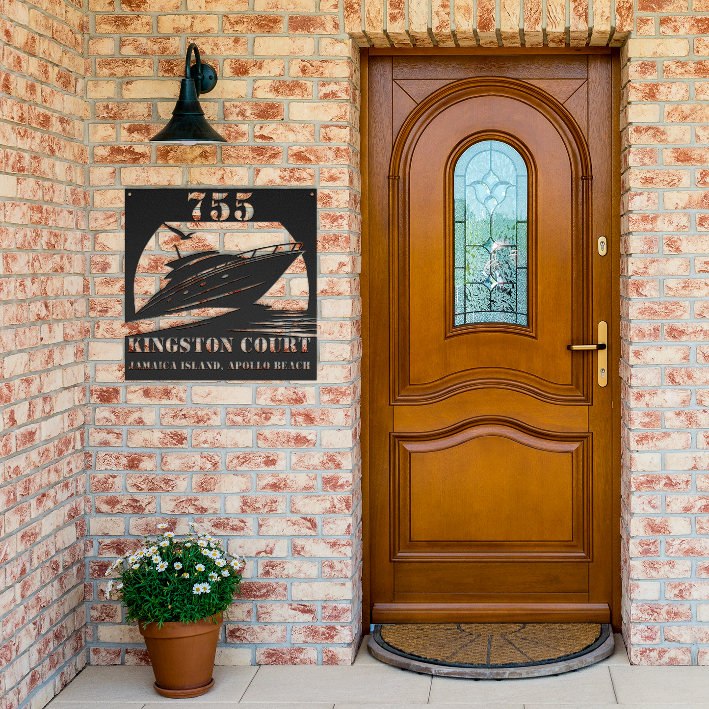 CUSTOM_Boat_Address_Sign_Black_Brick_Entrance_Mockup.png