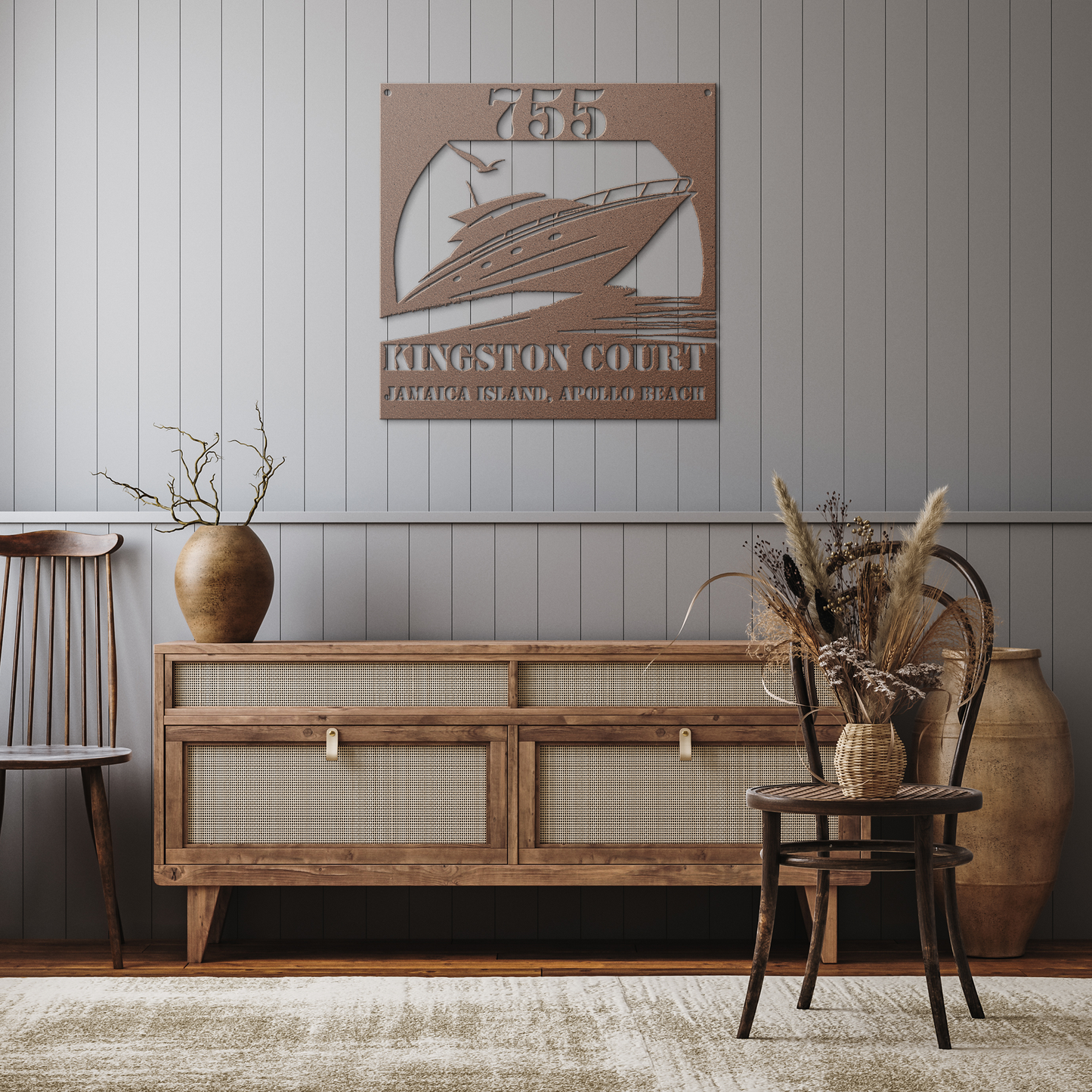 CUSTOM_Boat_Address_Sign_Copper_Rustic_Hallway_Mockup.png