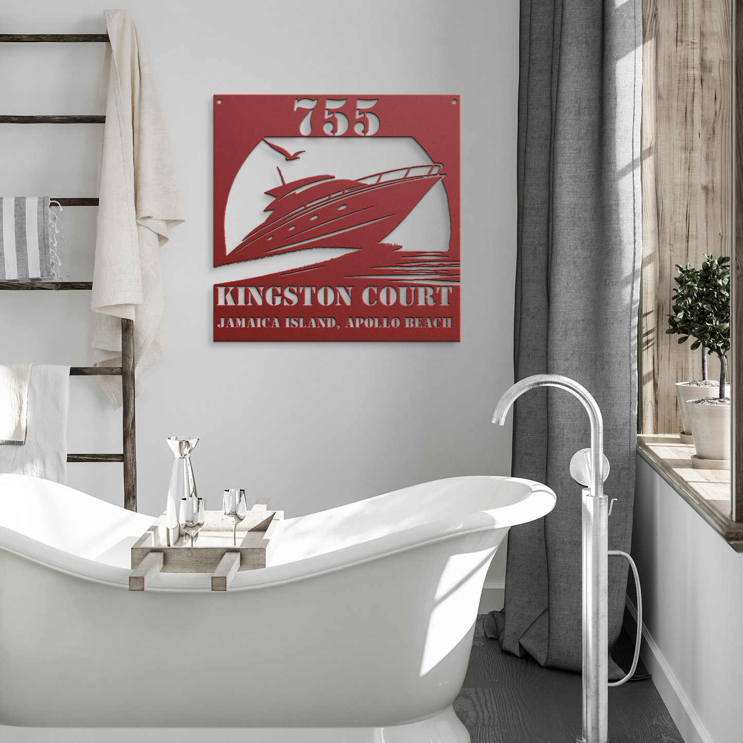 CUSTOM_Boat_Address_Sign_Red_Modern_Bathroom_Mockup.png