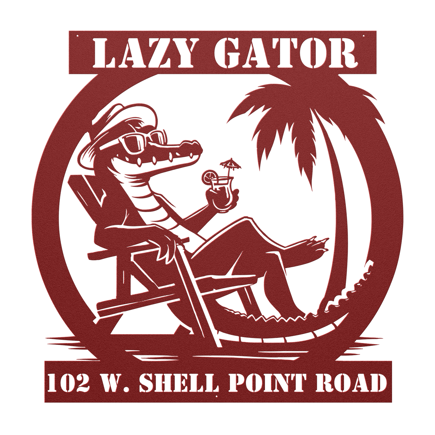 CUSTOM_Lazy_Gator_Address_Sign_Red_Transparent_Mockup.png