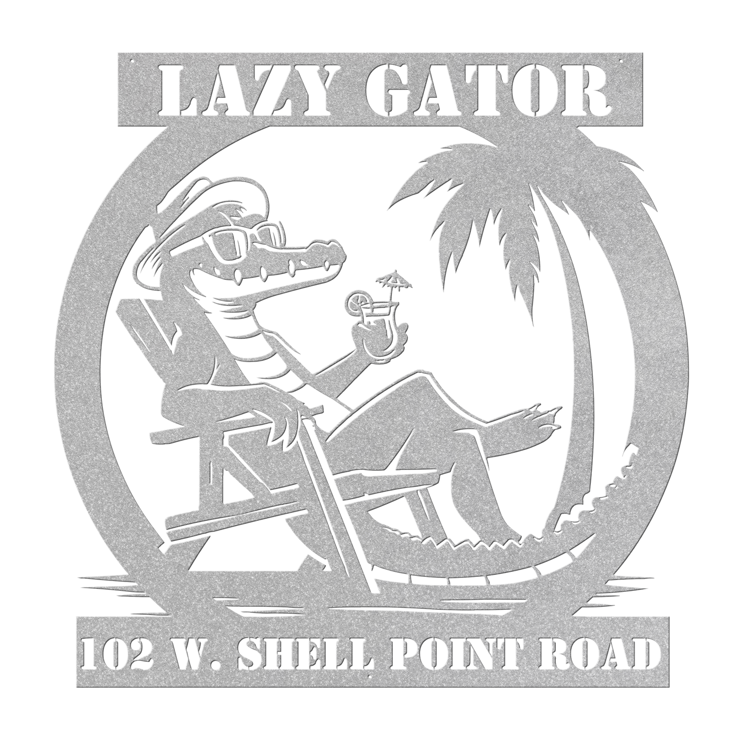 CUSTOM_Lazy_Gator_Address_Sign_Silver_Transparent_Mockup.png