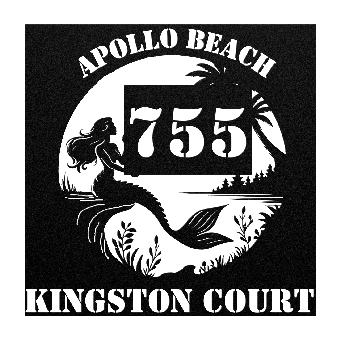 CUSTOM_mermaid_address_sign_Black_Transparent_Mockup.png