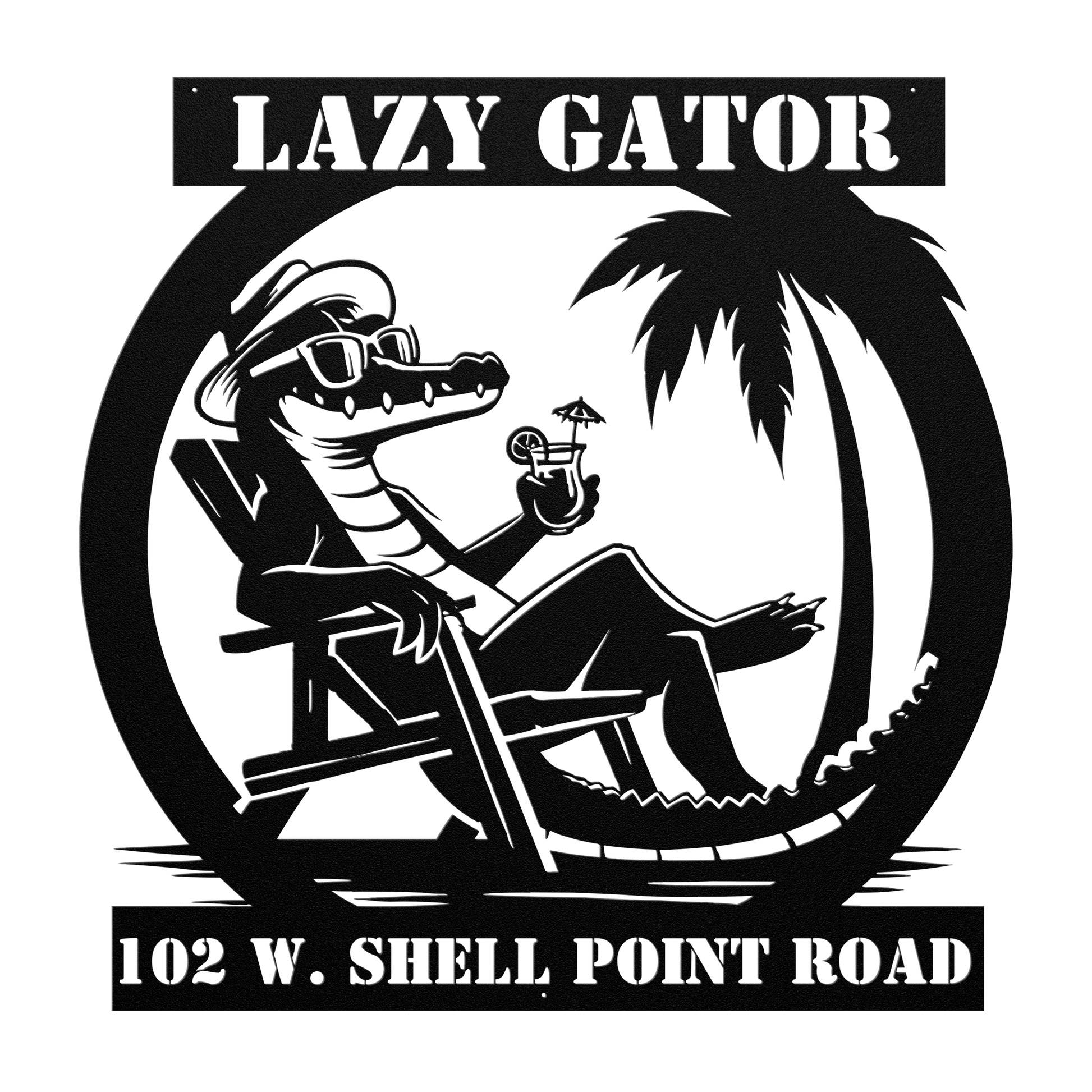 CUSTOM_Lazy_Gator_Address_Sign_Black_Transparent_Mockup.png