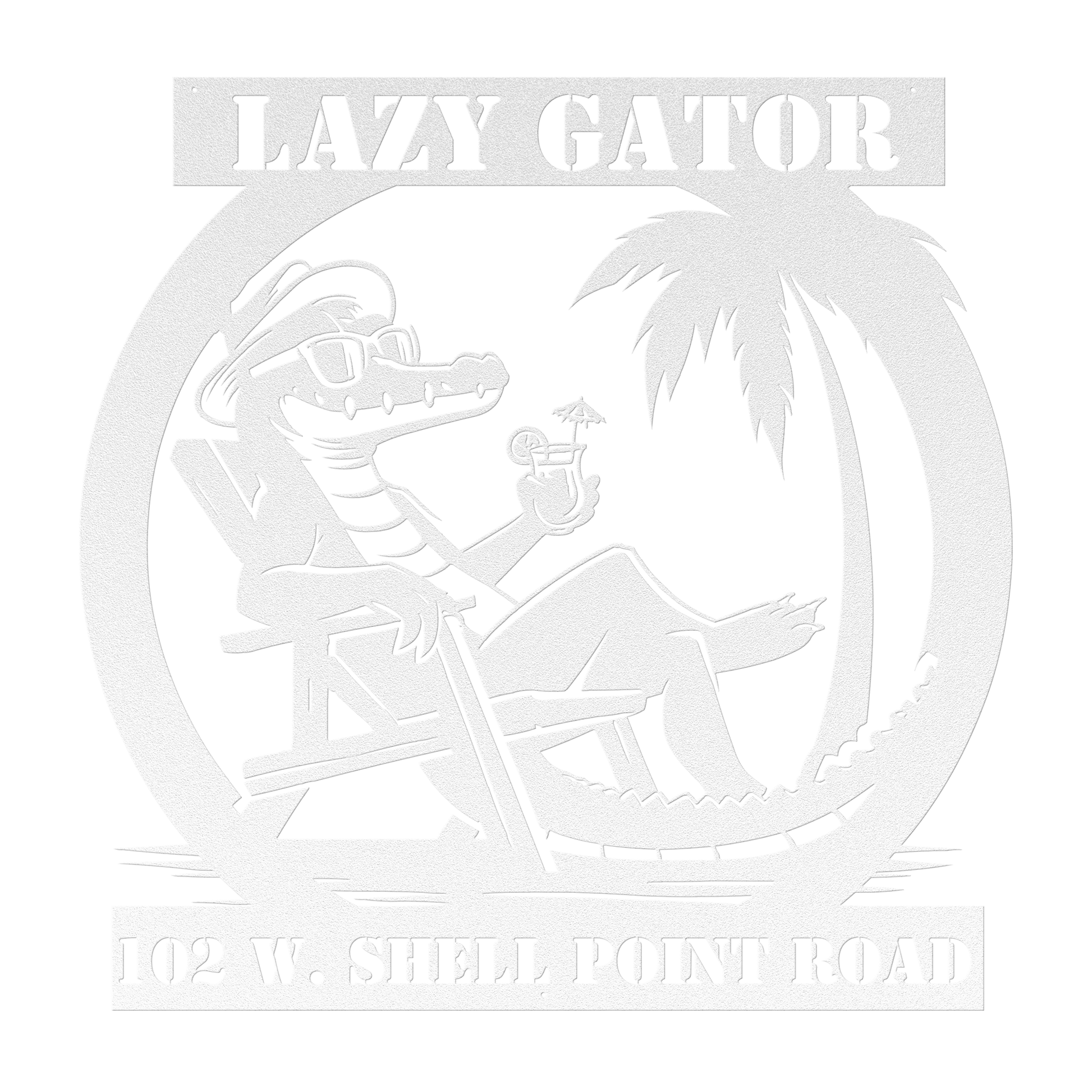 CUSTOM_Lazy_Gator_Address_Sign_White_Transparent_Mockup.png